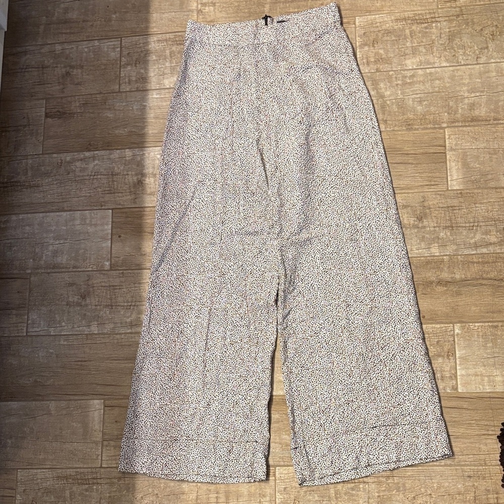 AFRM 100% Rayon Wide-Leg Patterned Pants